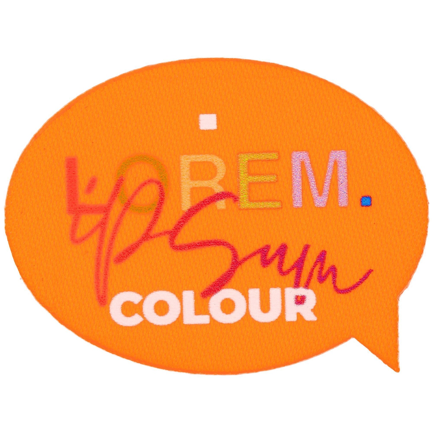 Наклейка тканевая Lunga Bubble, M, оранжевый неон с логотипом