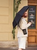 Зонт складной Cloudburst в подарочной упаковке, черный с логотипом