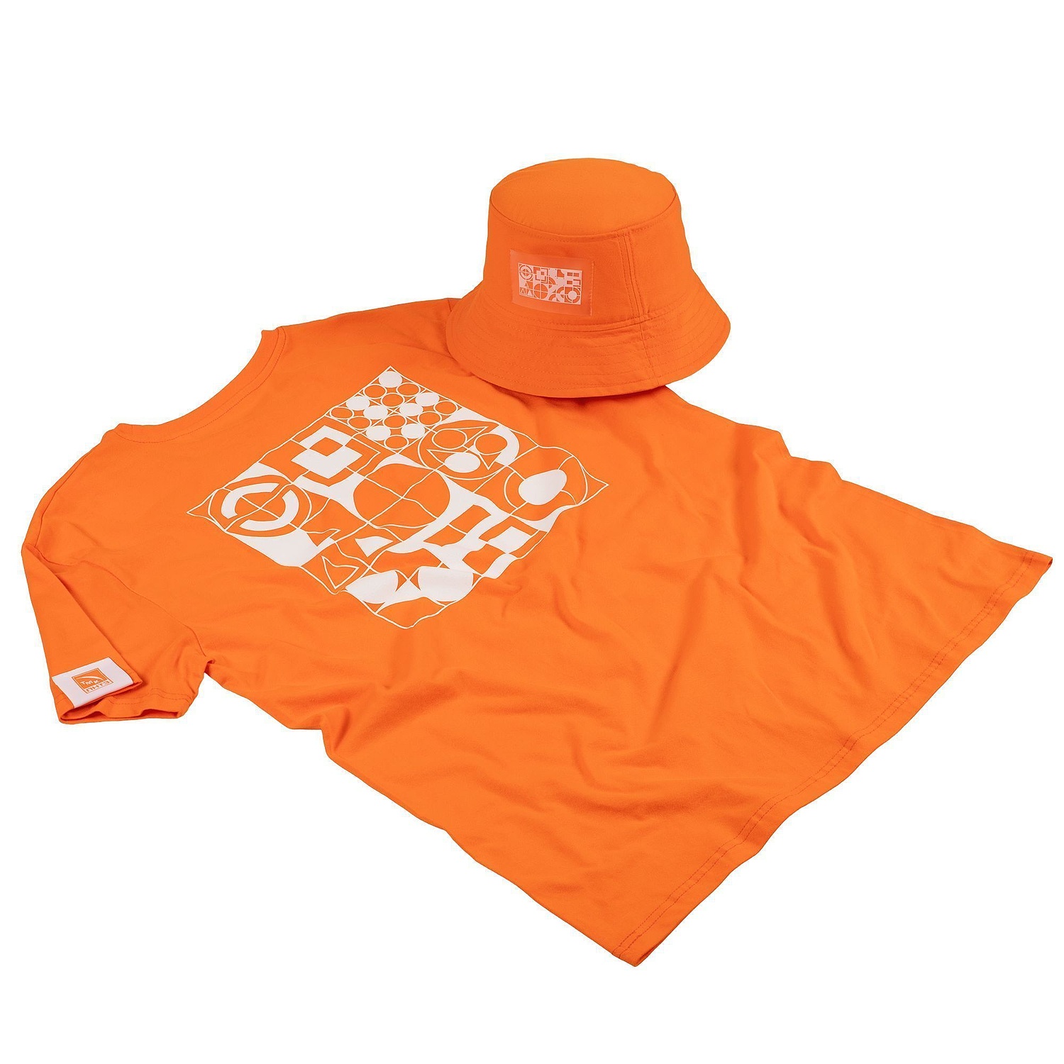 Футболка унисекс T-Bolka 160, оранжевая с логотипом