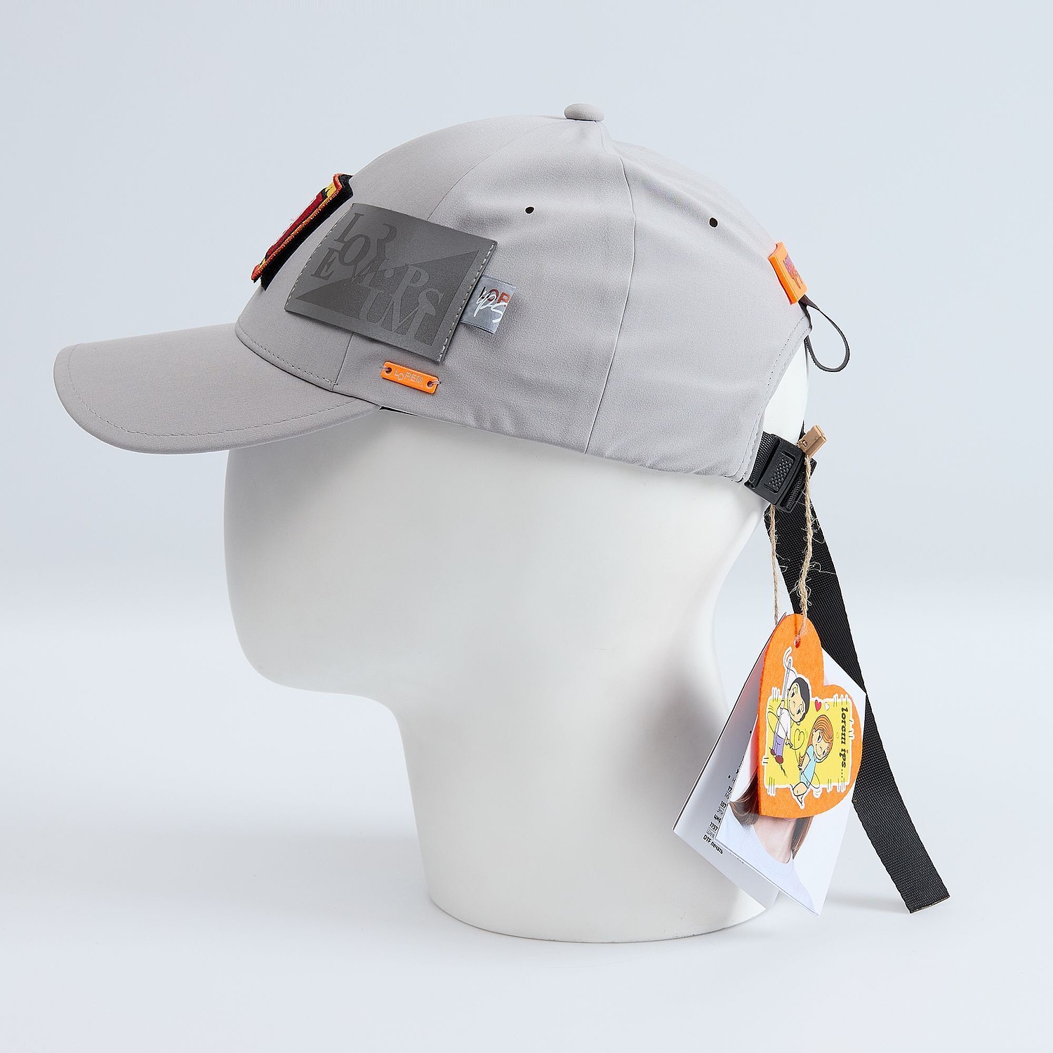 Бейсболка Kosmos, белая с логотипом