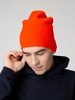 Шапка Hey, красно-оранжевая (кармин) с логотипом