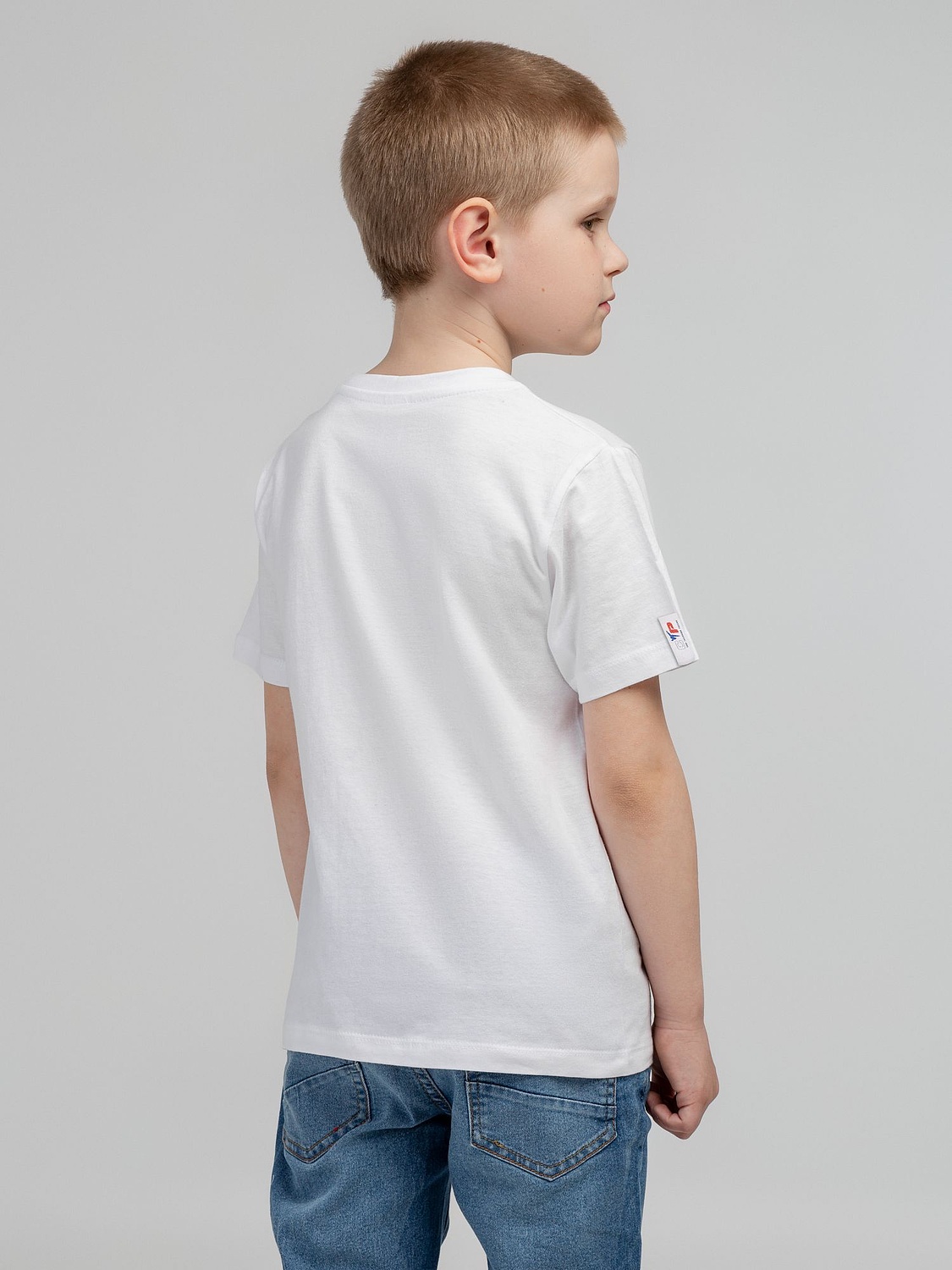Футболка детская Regent Kids 150, белая с логотипом