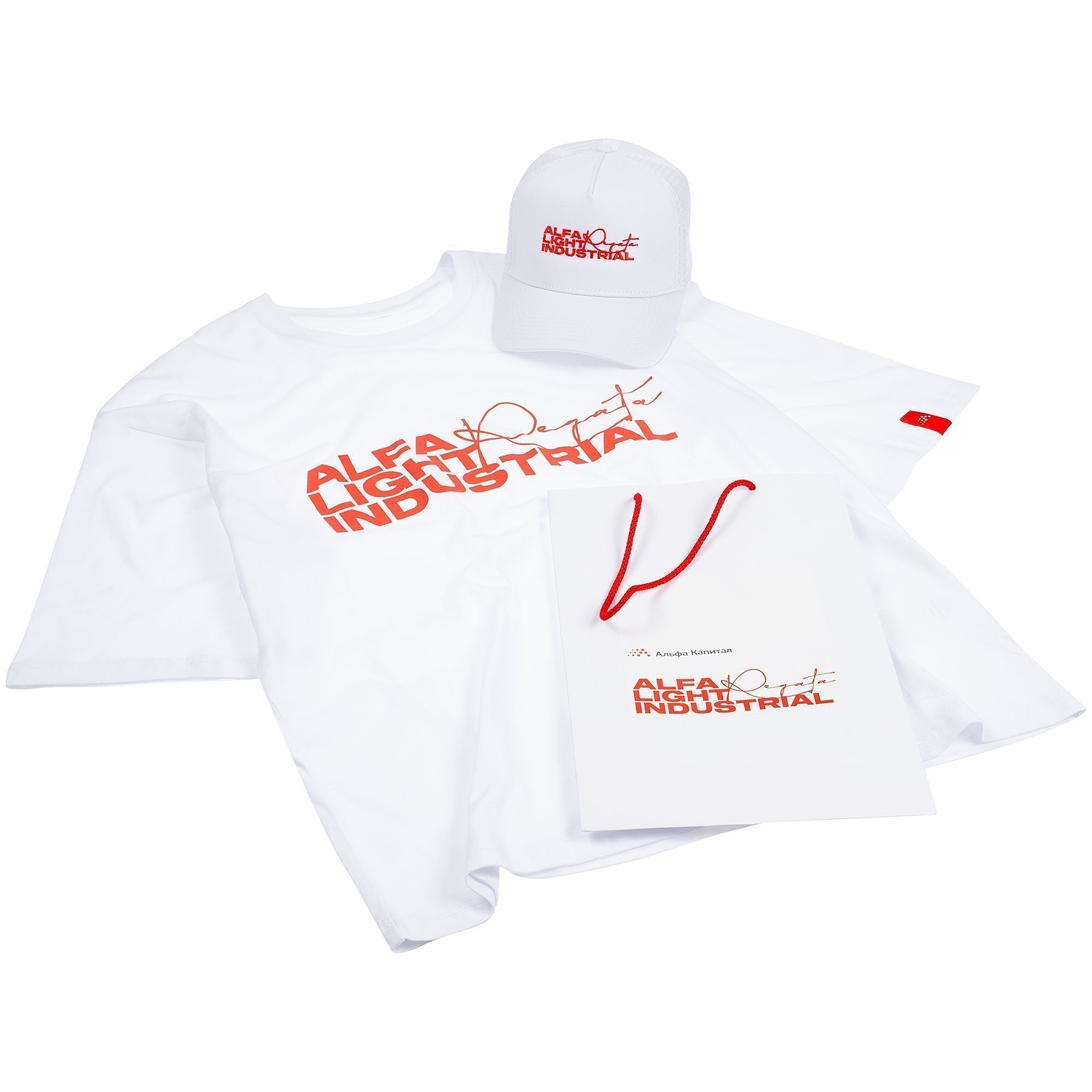 Бейсболка C3, белая с логотипом