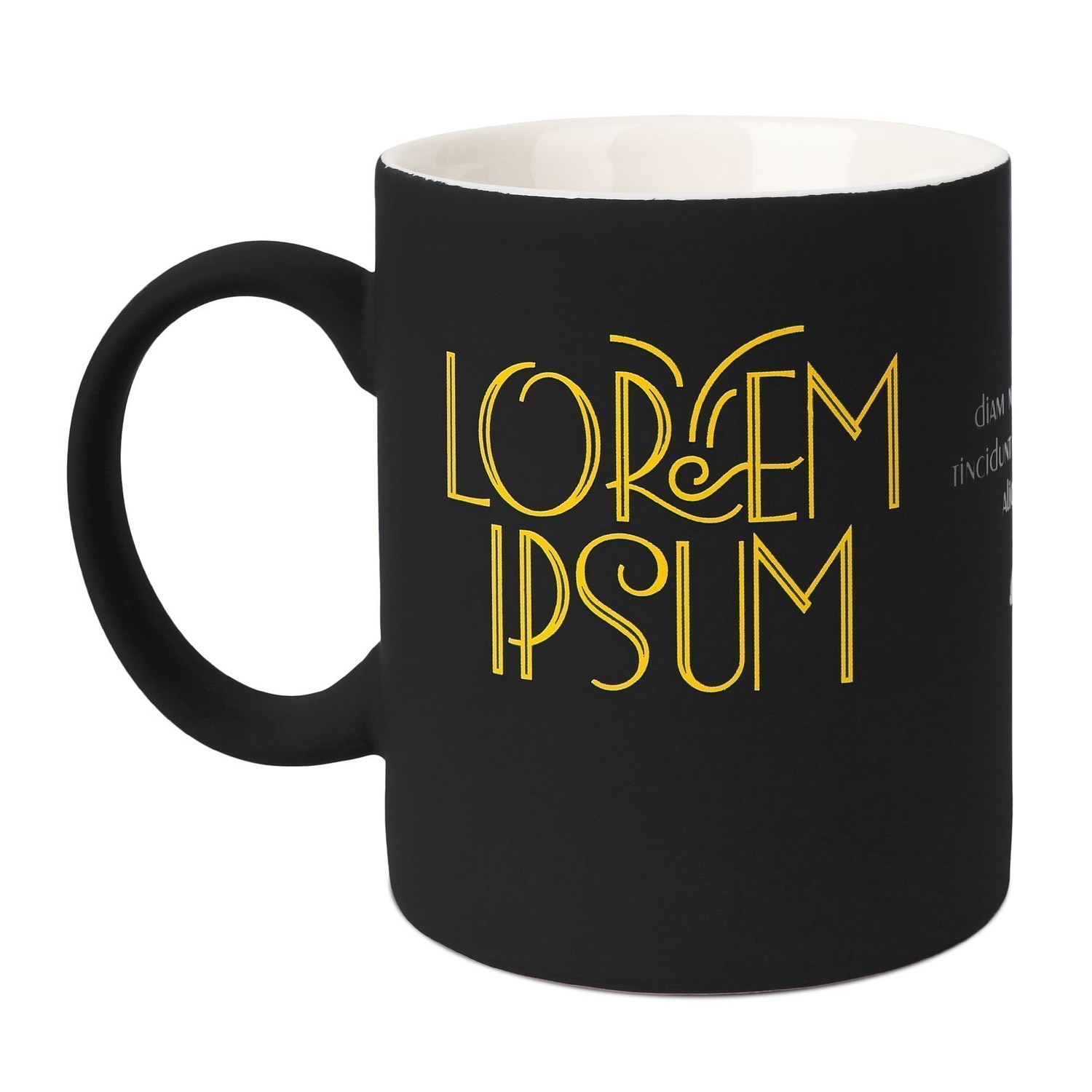 Кружка Promo Soft с покрытием софт-тач, черная с логотипом