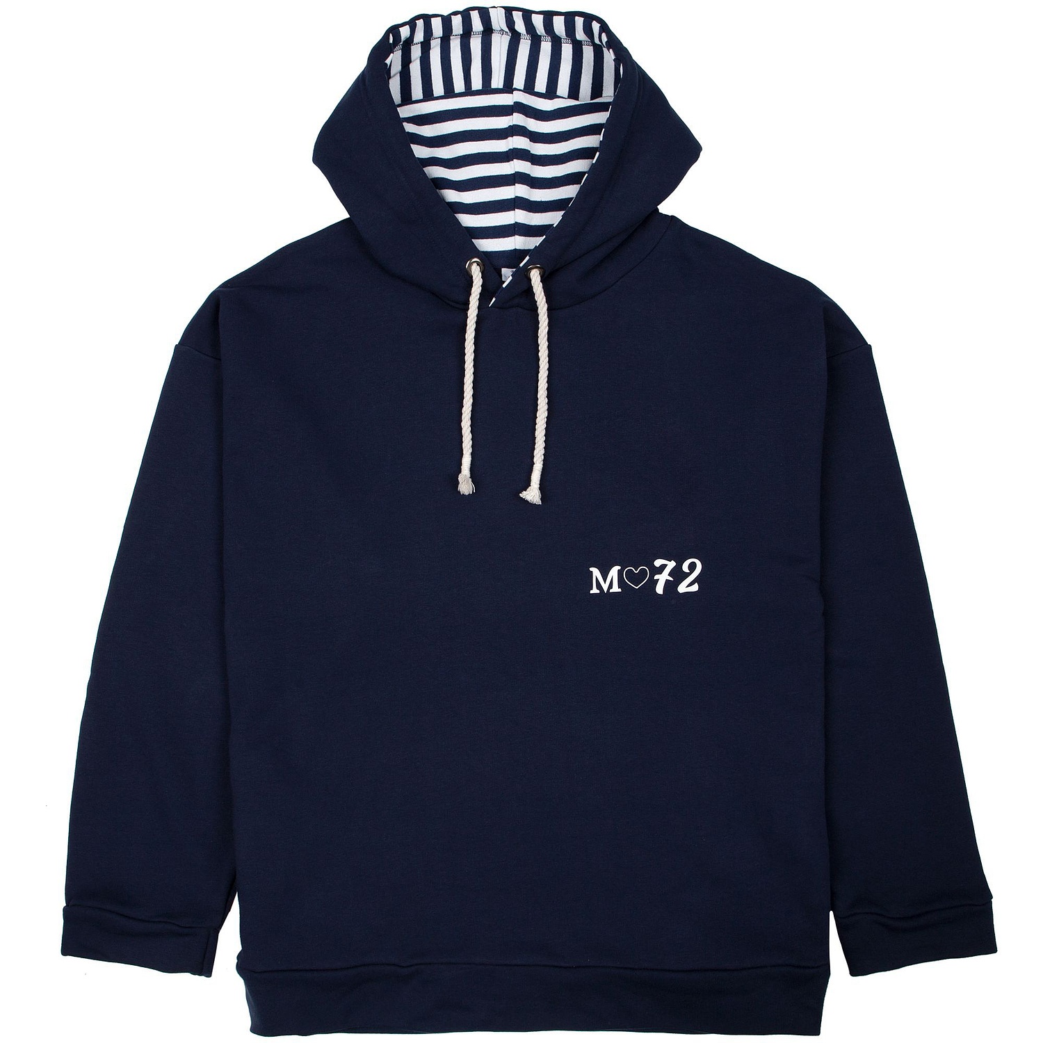 Худи унисекс оверсайз Seamark, темно-синее с логотипом