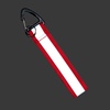 Светоотражающий брелок Flashline, серый с красным с логотипом