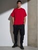 Футболка Oversize Premium, красная с логотипом