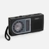 Bluetooth-колонка с радио Comradio, черная с логотипом