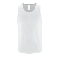 Майка мужская Sporty TT Men, белая с логотипом