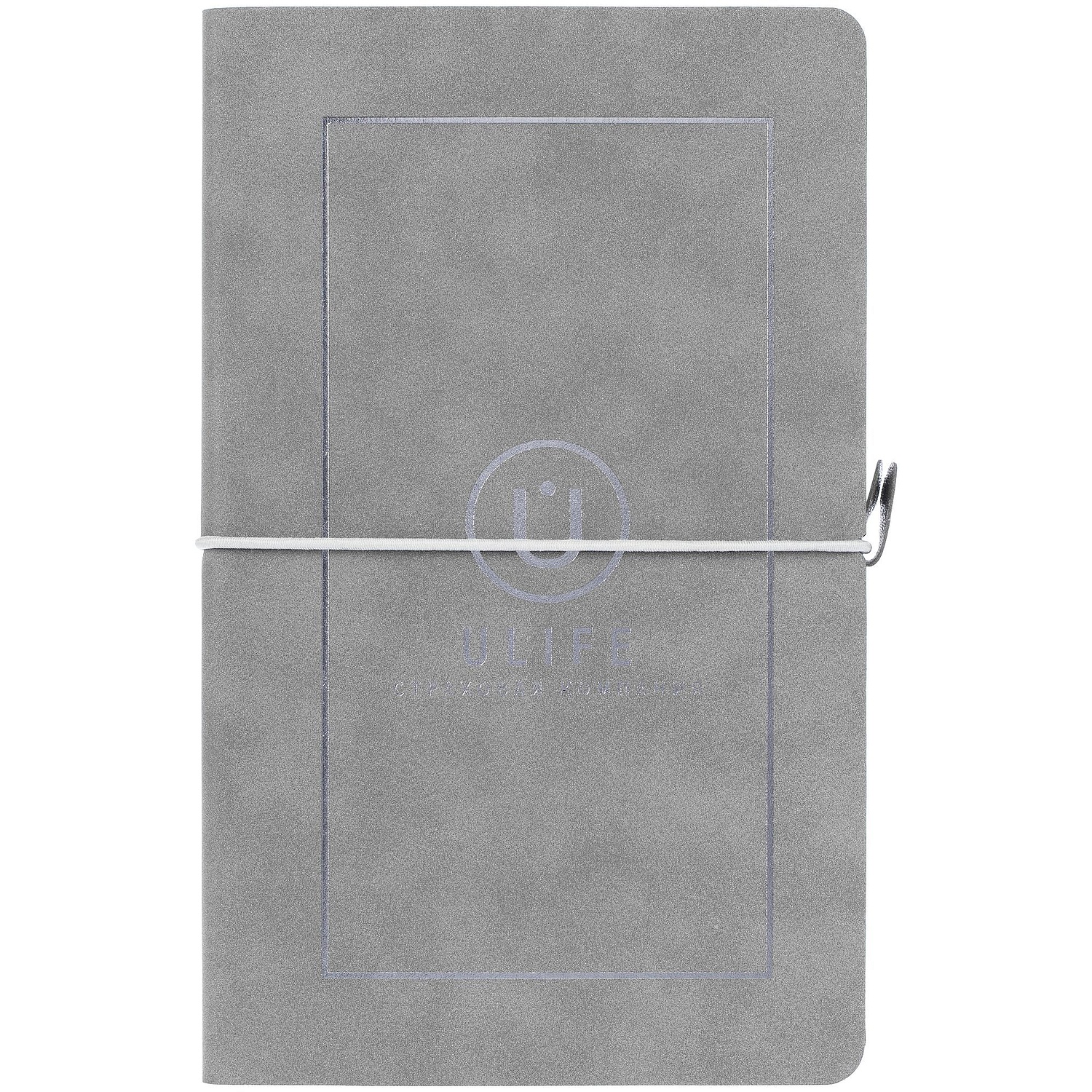 Ежедневник Nubuk, недатированный, светло-серый с логотипом