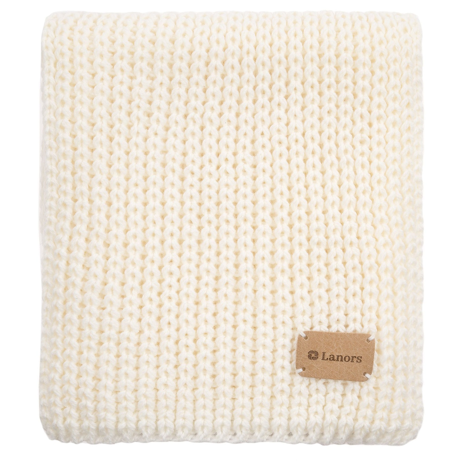 Лейбл кожаный Beta, S, бежевый с логотипом