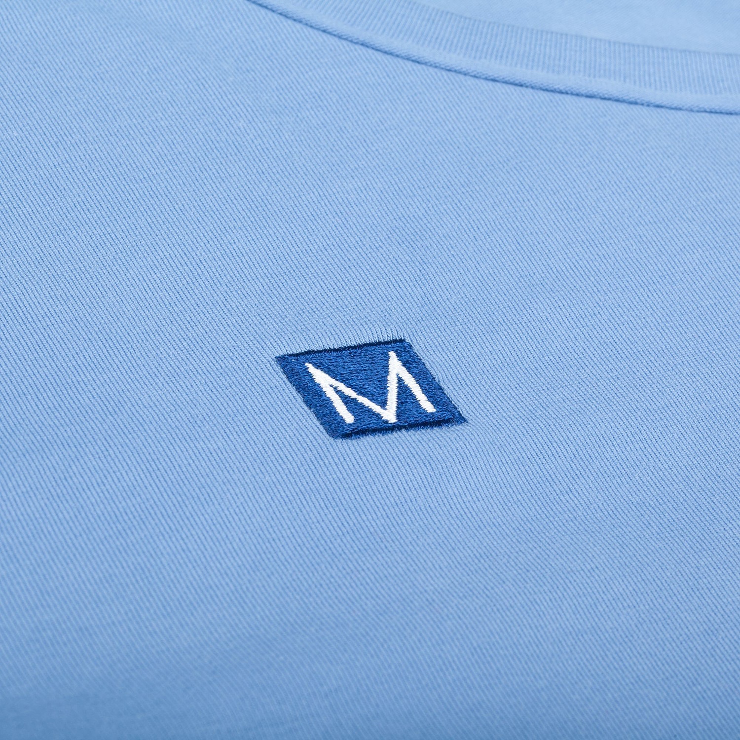 Футболка оверсайз унисекс Vozduh, синяя с логотипом