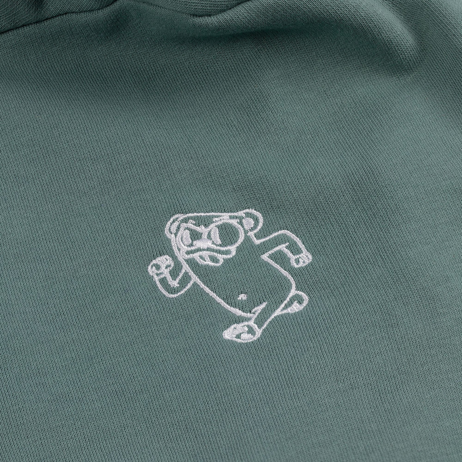 Худи оверсайз Kulonga Comfort, серо-зеленое с логотипом