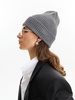 Шапка Bernard, серый меланж с логотипом