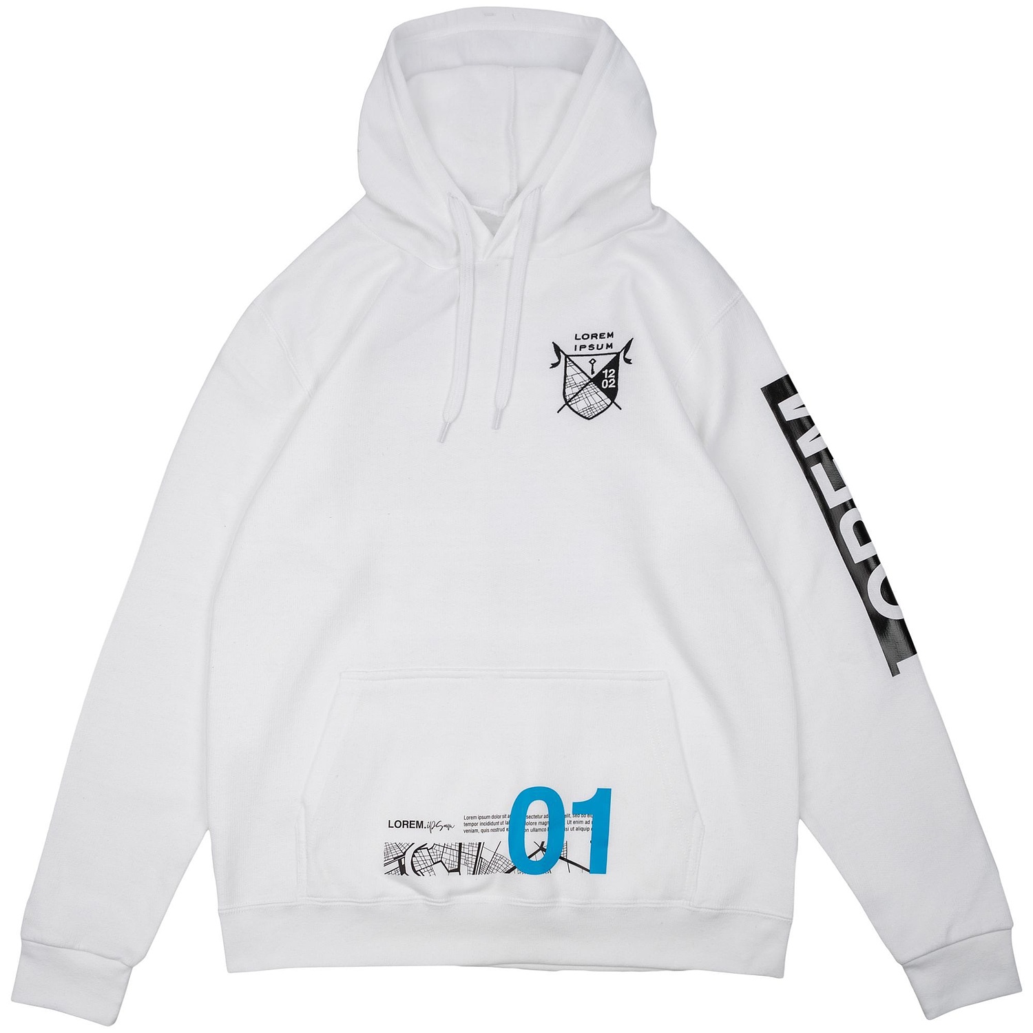 Толстовка с капюшоном Snake II белая с логотипом