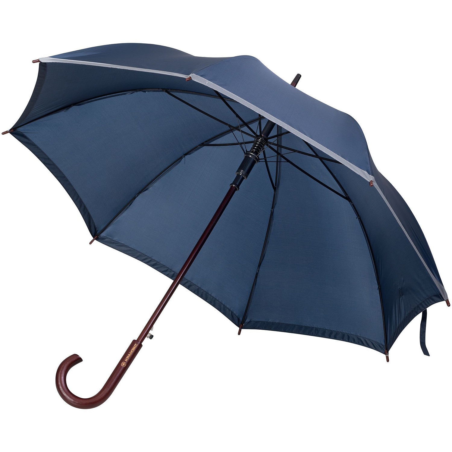 Зонт-трость светоотражающий Reflect, синий