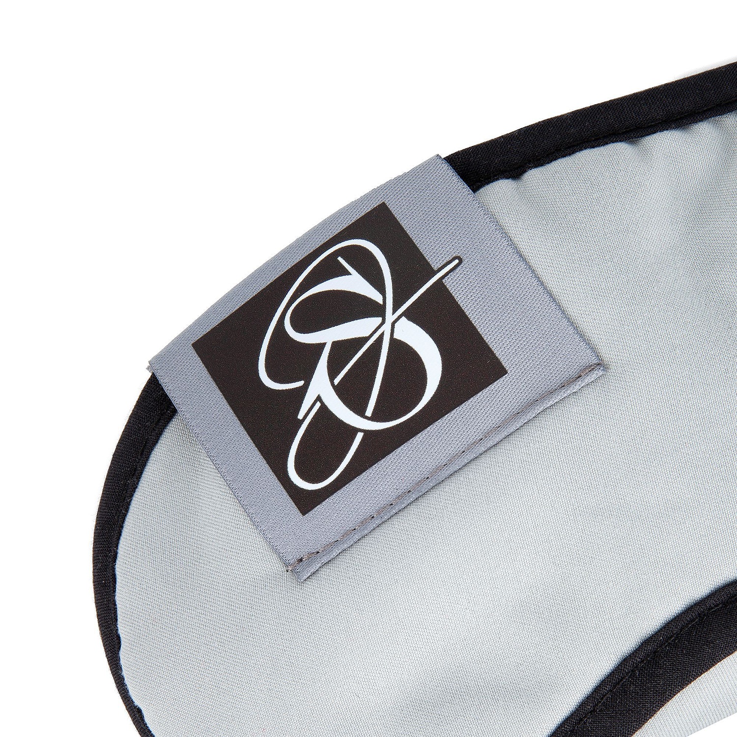 Лейбл тканевый Epsilon, L, серый с логотипом