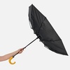 Зонт складной Classic, черный с логотипом
