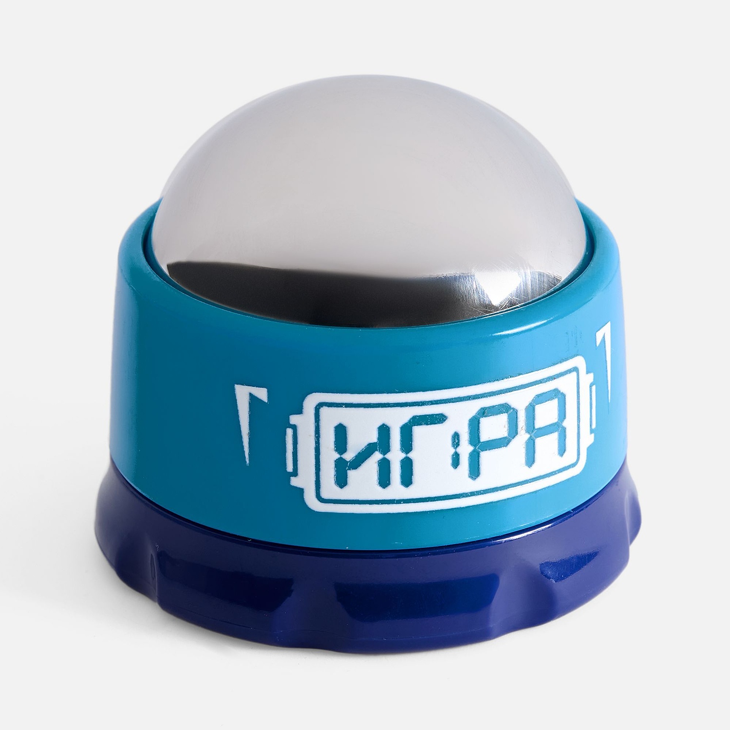 Шариковый ролик-массажер Blobus, синий с голубым с логотипом