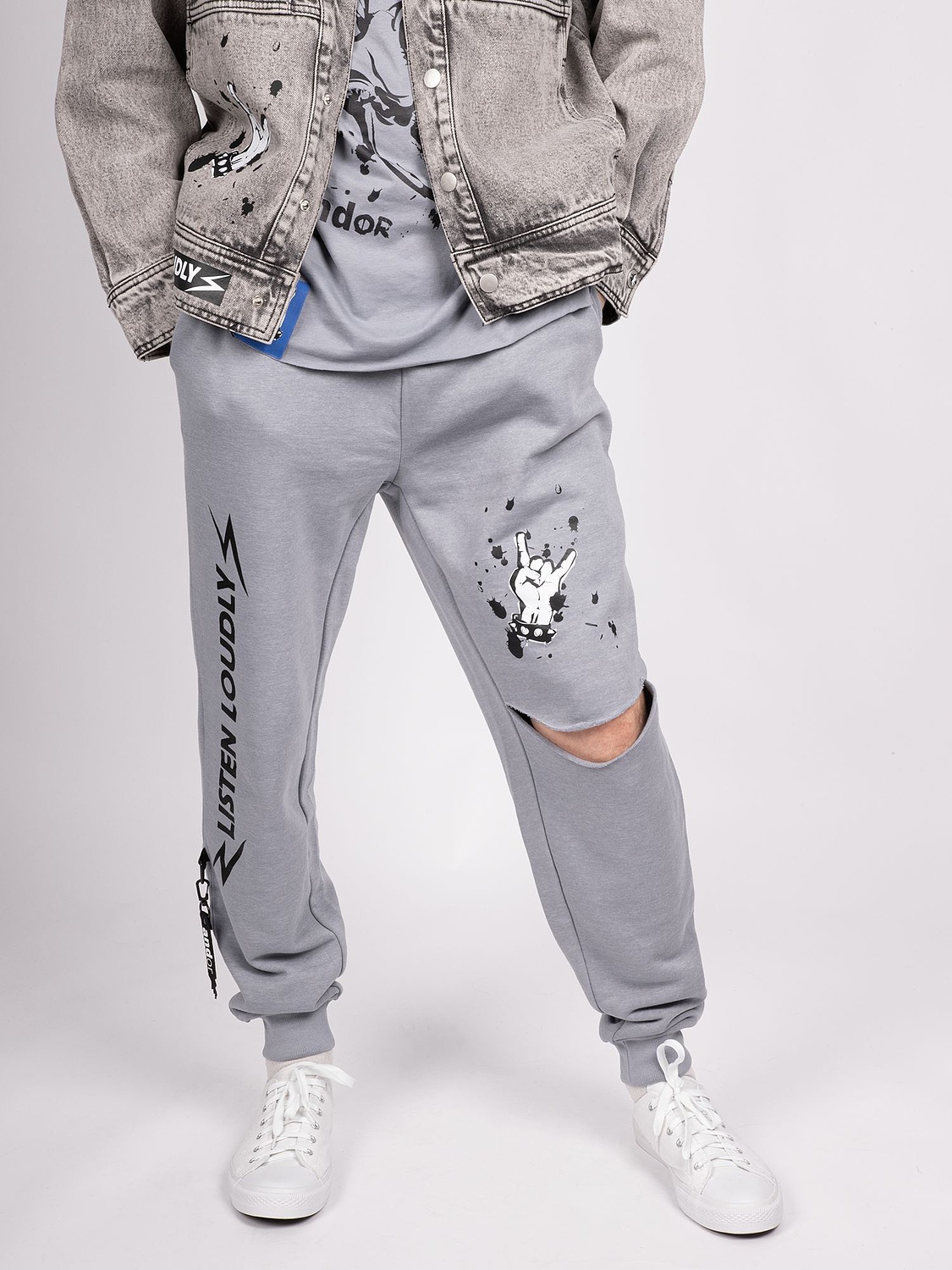 Джоггеры J2, серые с логотипом