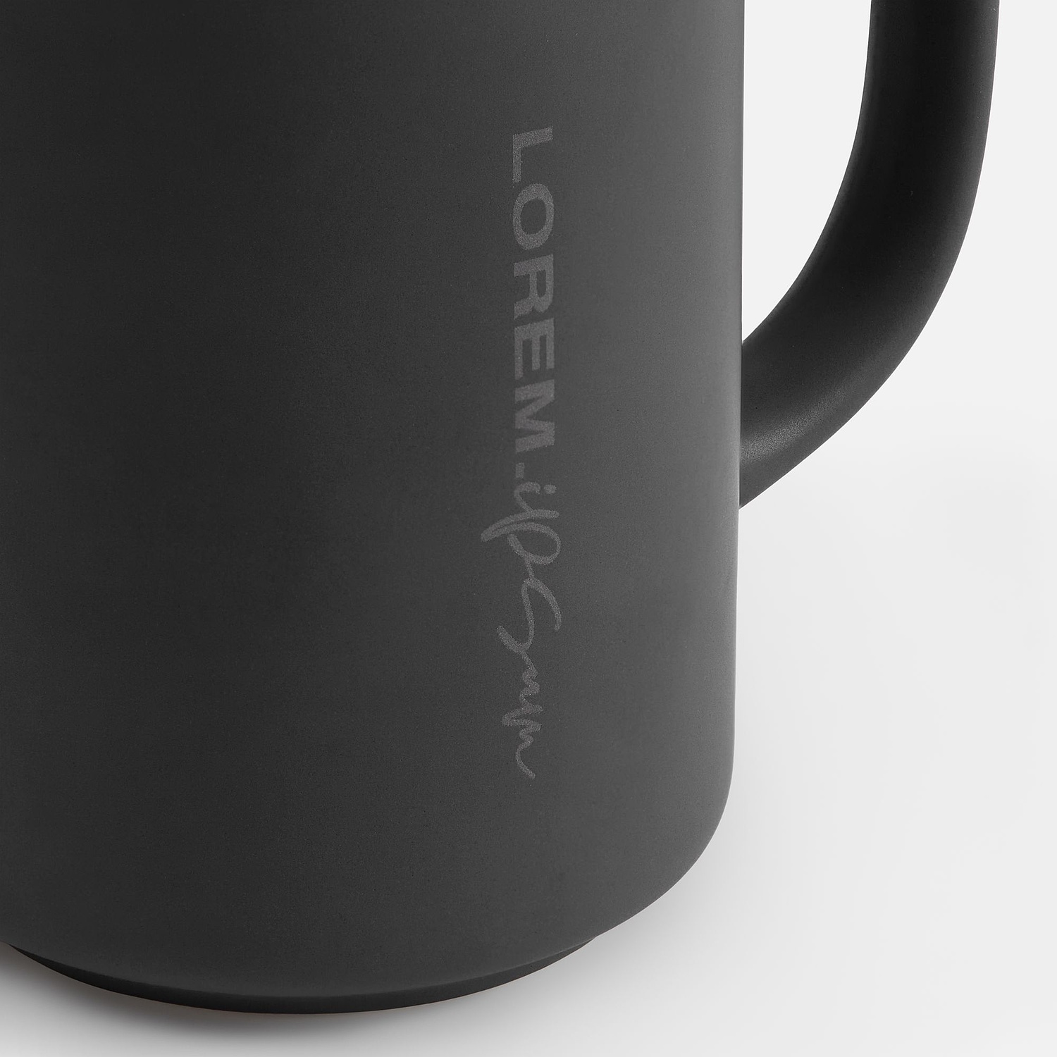 Кружка Mugful, темно-серая (графитовая) с логотипом