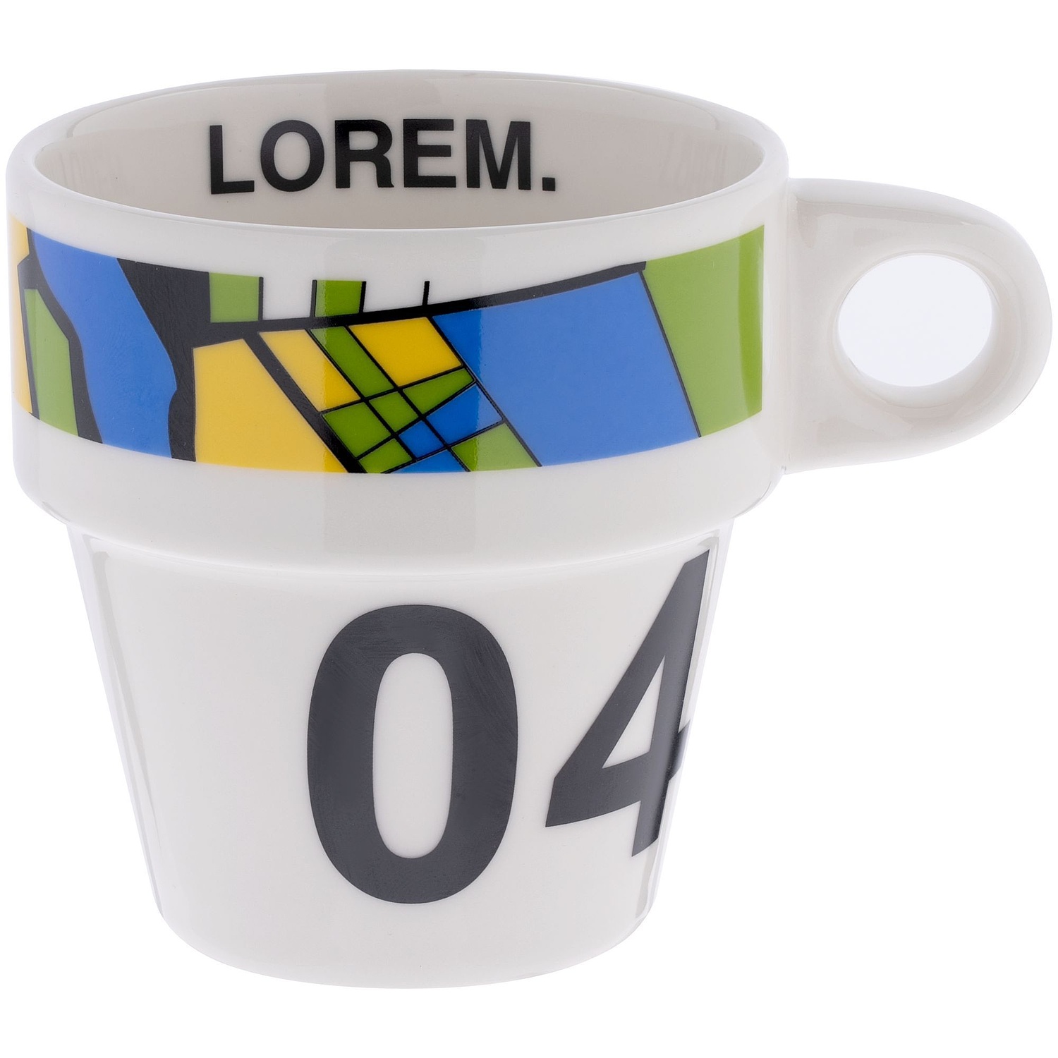 Кружка Inset, черная с логотипом