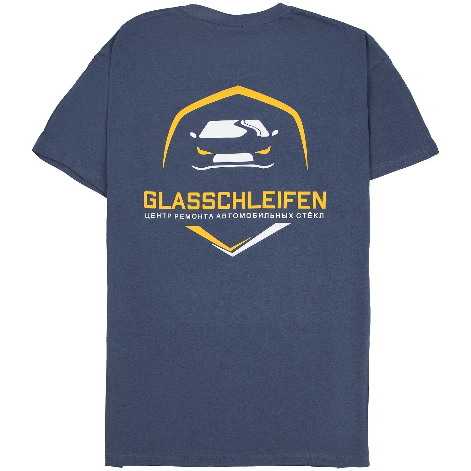 Футболка унисекс Regent 150, синяя (джинс) с логотипом