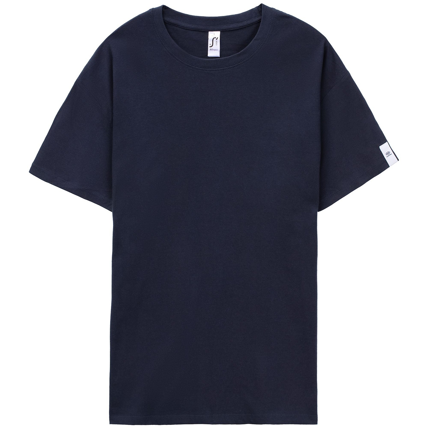 Футболка Imperial 190, темно-синяя (navy) с логотипом