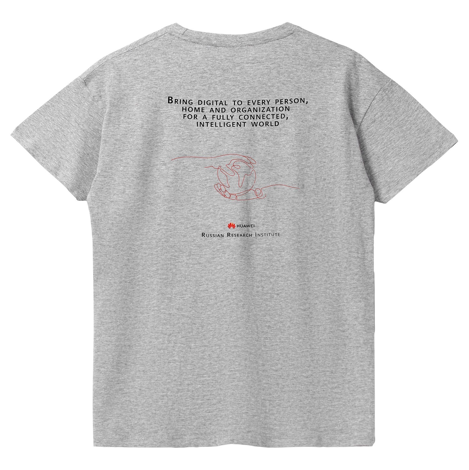 Футболка унисекс Regent 150, светло-серый меланж с логотипом