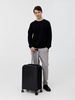 Чемодан Platta, черный с логотипом