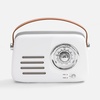 Bluetooth-колонка с радио Retronica, белая с логотипом
