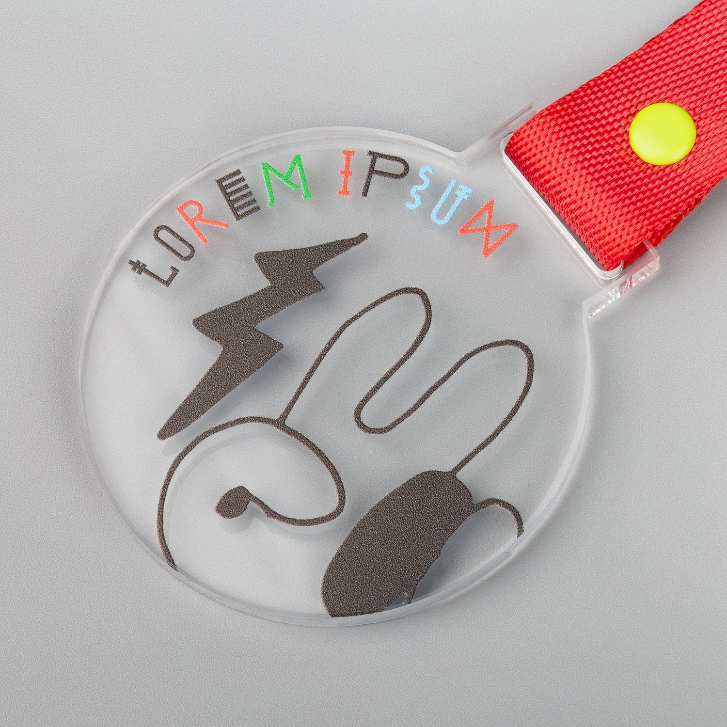 Заклепка Rivet, S, желтый неон с логотипом