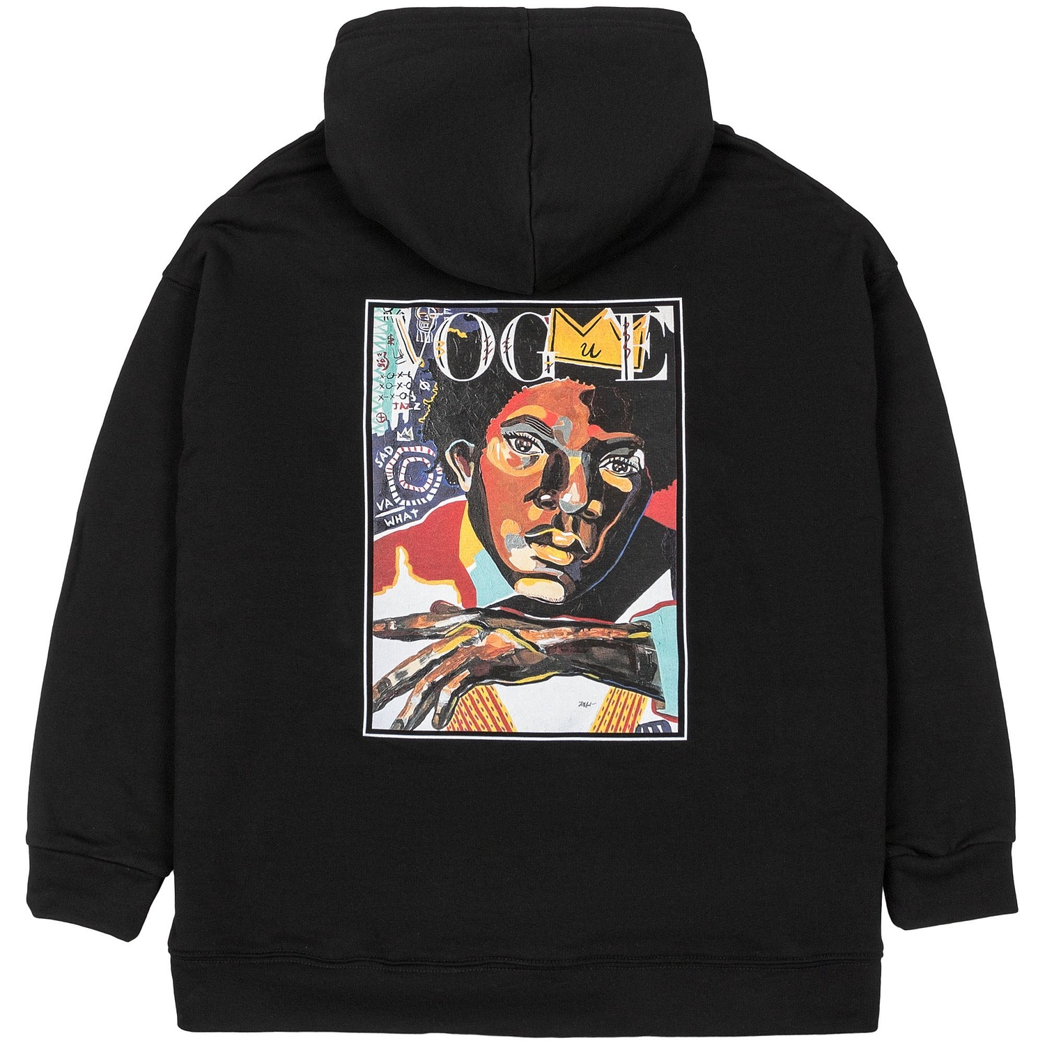 Худи оверсайз унисекс Outshine, черное с логотипом