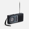 Bluetooth-колонка с радио Comradio, черная с логотипом