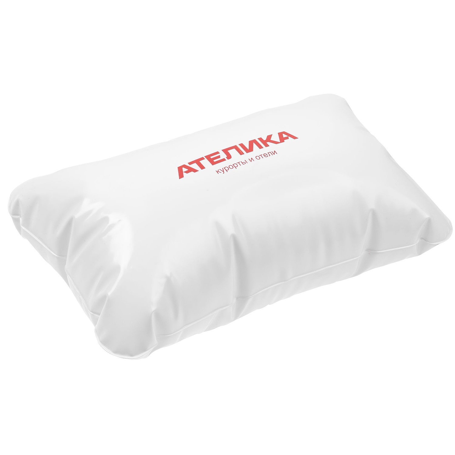 Надувная подушка Ease, синяя с логотипом