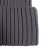 Вязаная шапка с козырьком Peaky, серая (антрацит) с логотипом