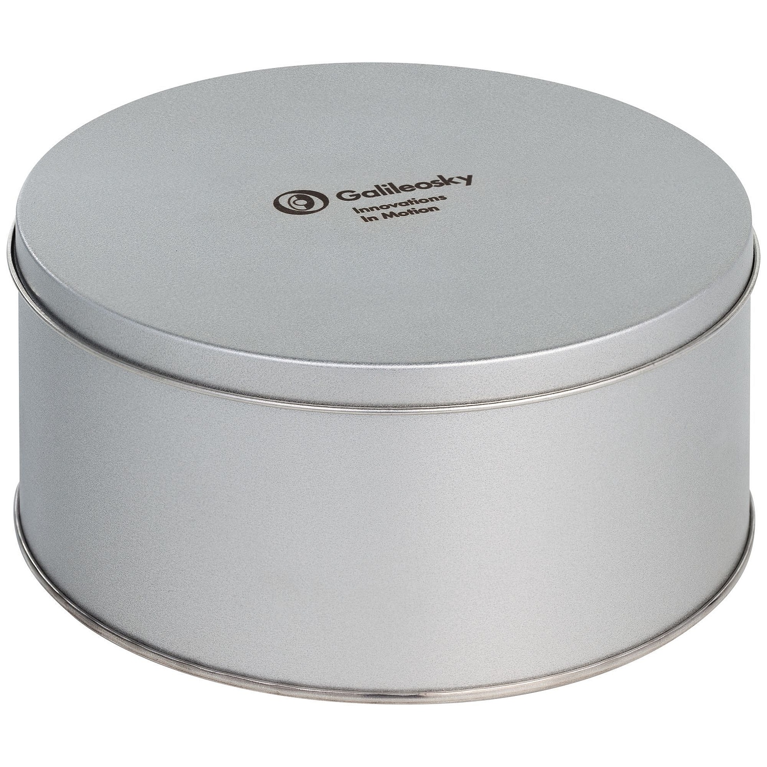 Коробка Pragmax M, круглая, серебристая