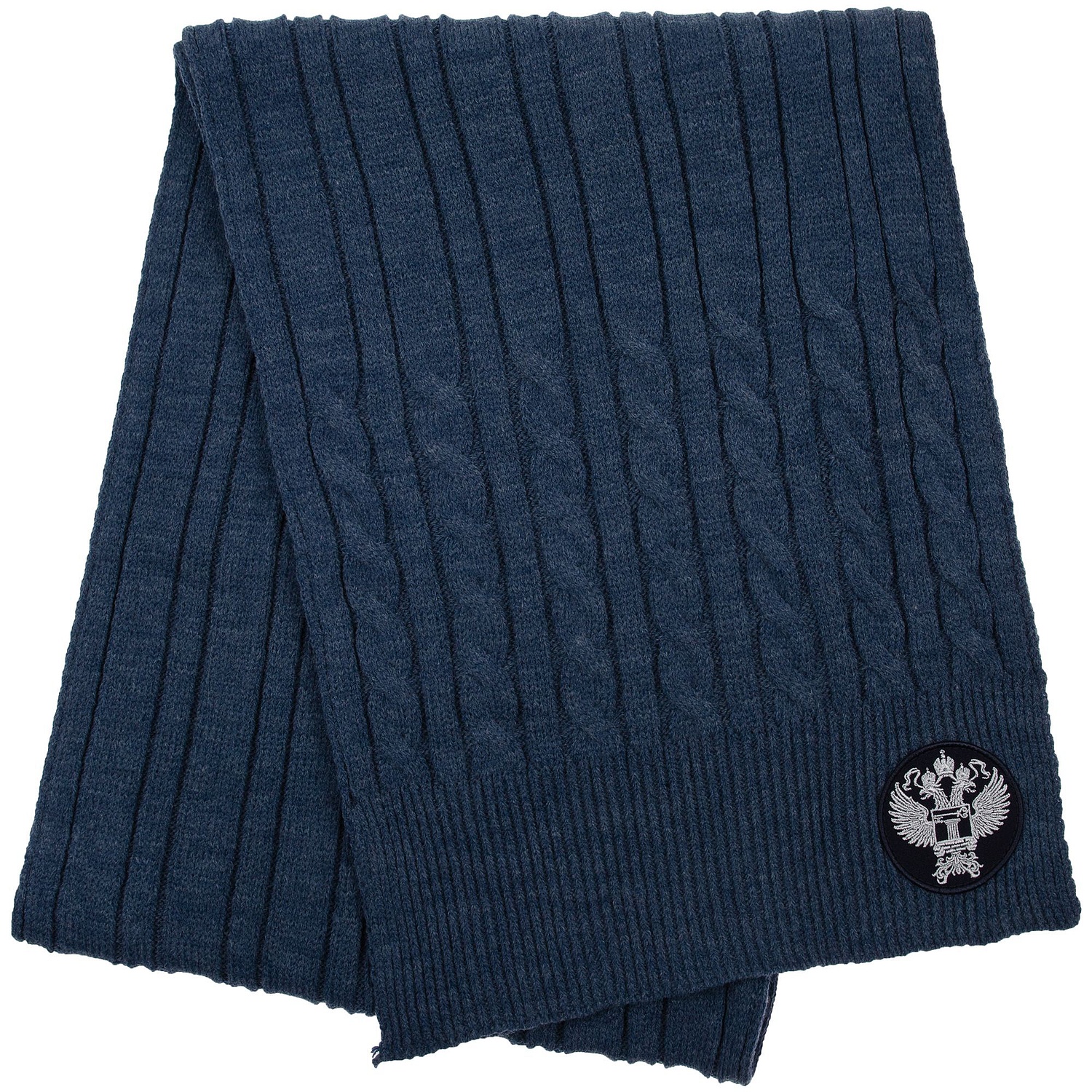 Шарф Heat Trick, синий меланж с логотипом