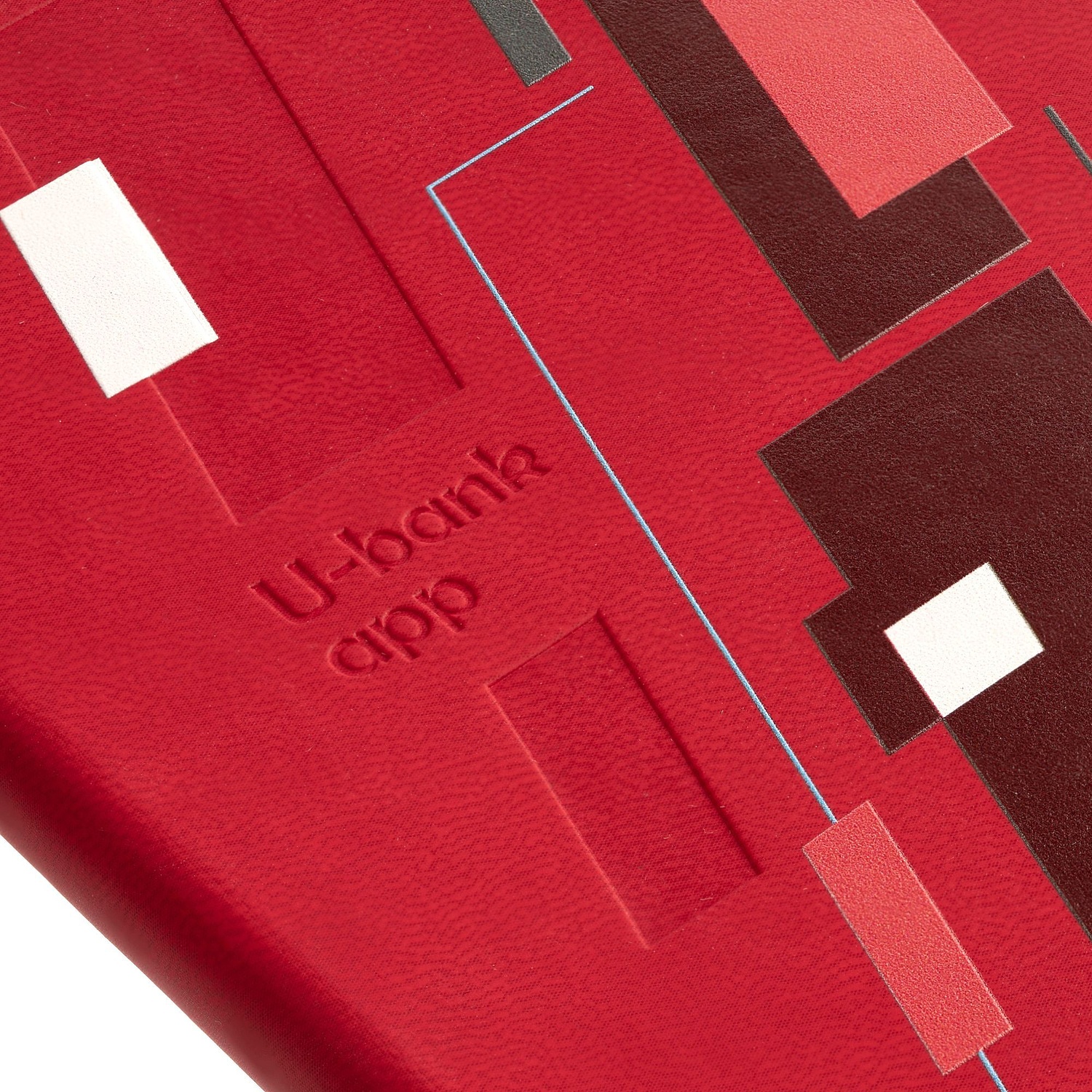 Ежедневник Flat Mini, недатированный, красный с логотипом