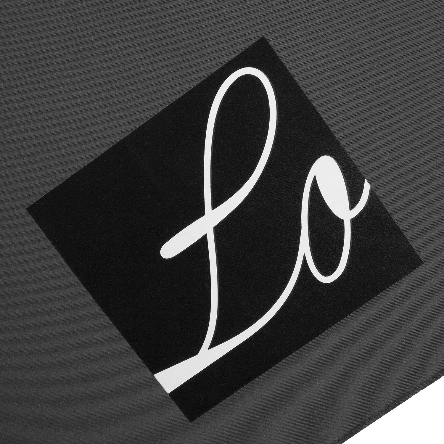 Зонт-трость Promo, черный с логотипом