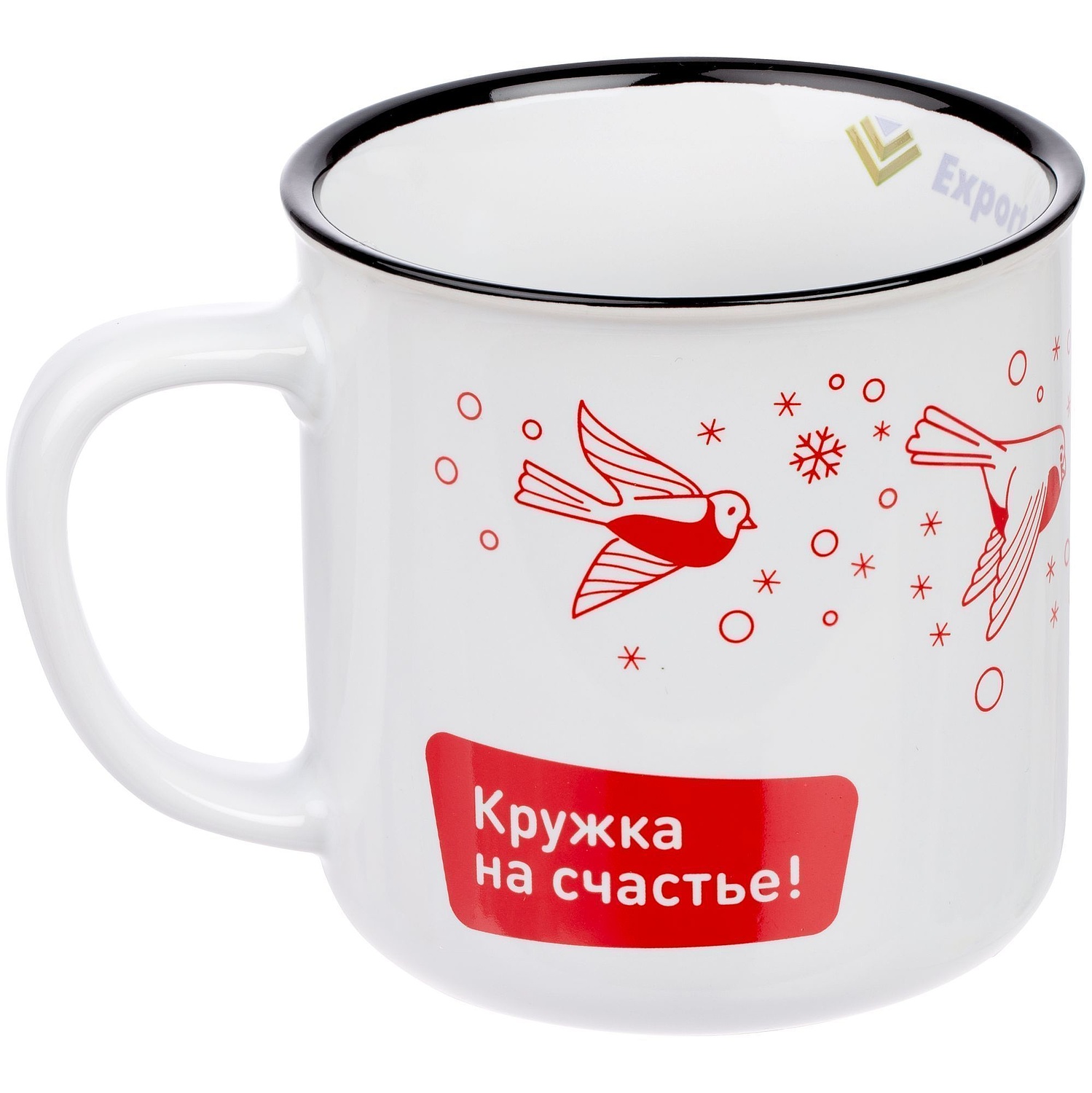 Кружка Dacha, средняя, белая с логотипом