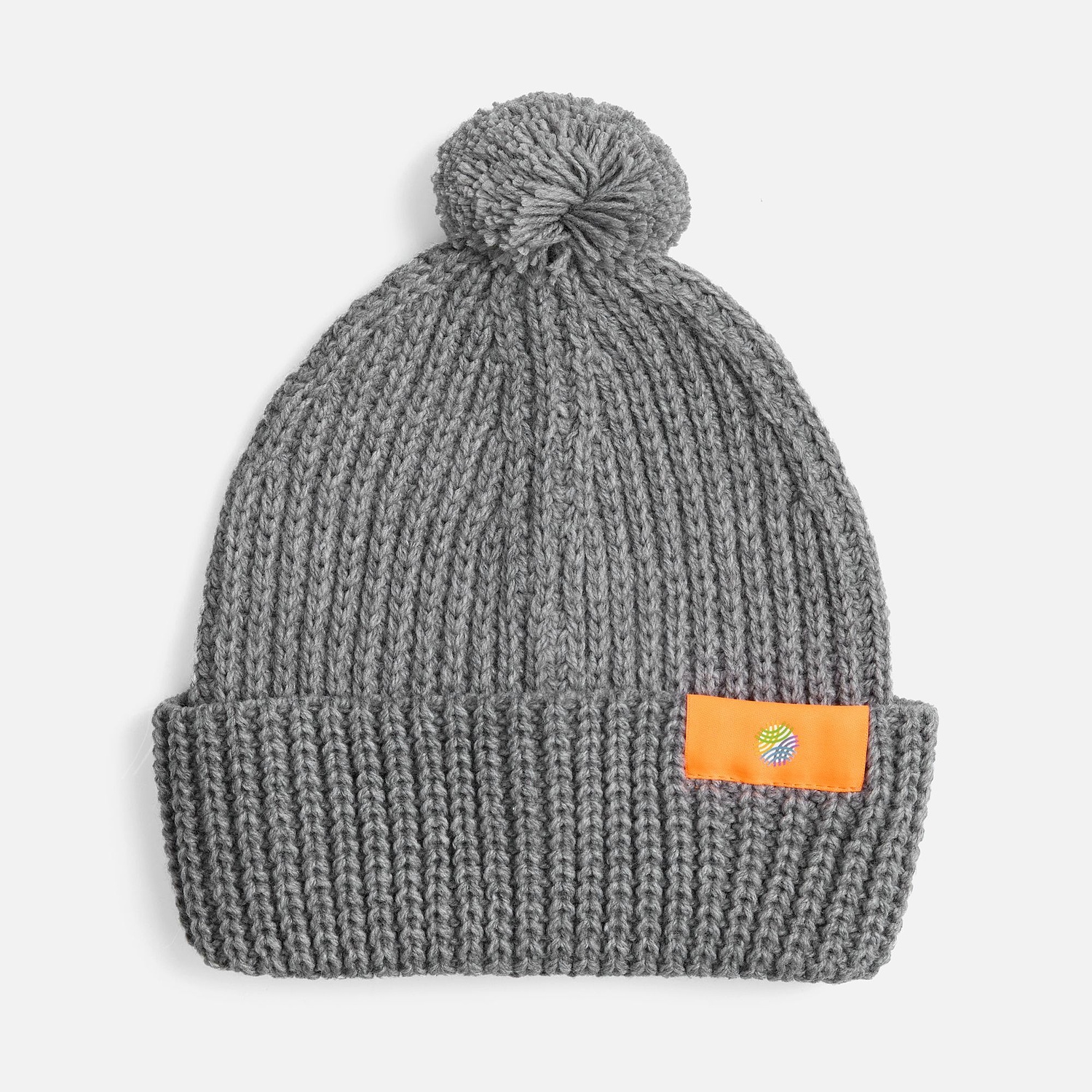 Шапка Nordvik, серый меланж с логотипом