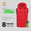 Куртка с подогревом Thermalli Meribell, черная с логотипом