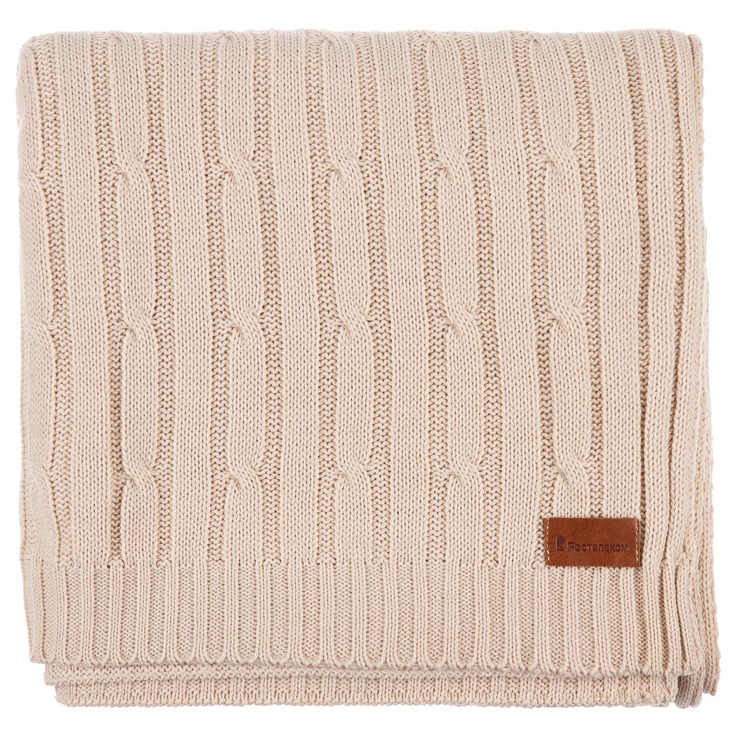 Плед Remit, бежевый с логотипом