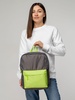 Рюкзак Sensa, серый с салатовым с логотипом