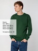 Толстовка Unit Toima Heavy, темно-зеленая с логотипом