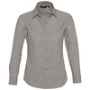 Рубашка женская с длинным рукавом Embassy, серая с логотипом