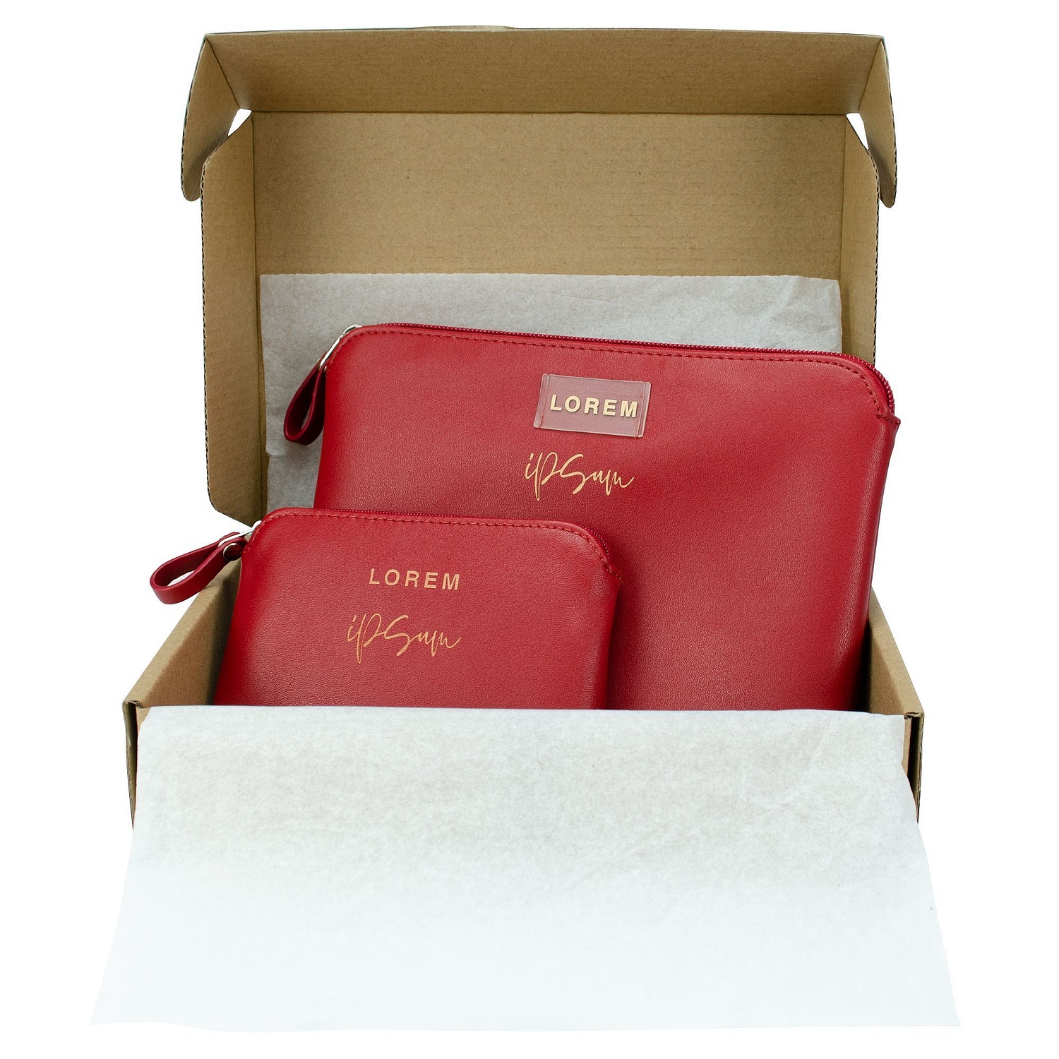 Набор несессеров Manifold, красный с логотипом