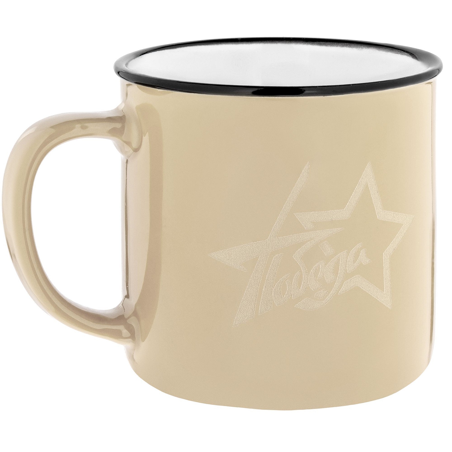 Кружка Dacha, средняя, светло-желтая с логотипом