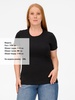 Футболка женская T-bolka Lady, черная с логотипом